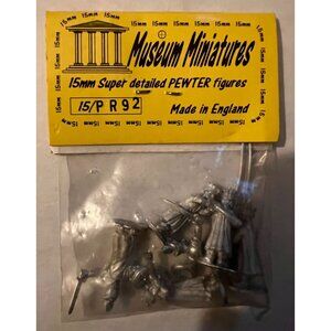 Vintage 15mm Museum Miniatures Pewter Figures Set 15/PR92 Made In England